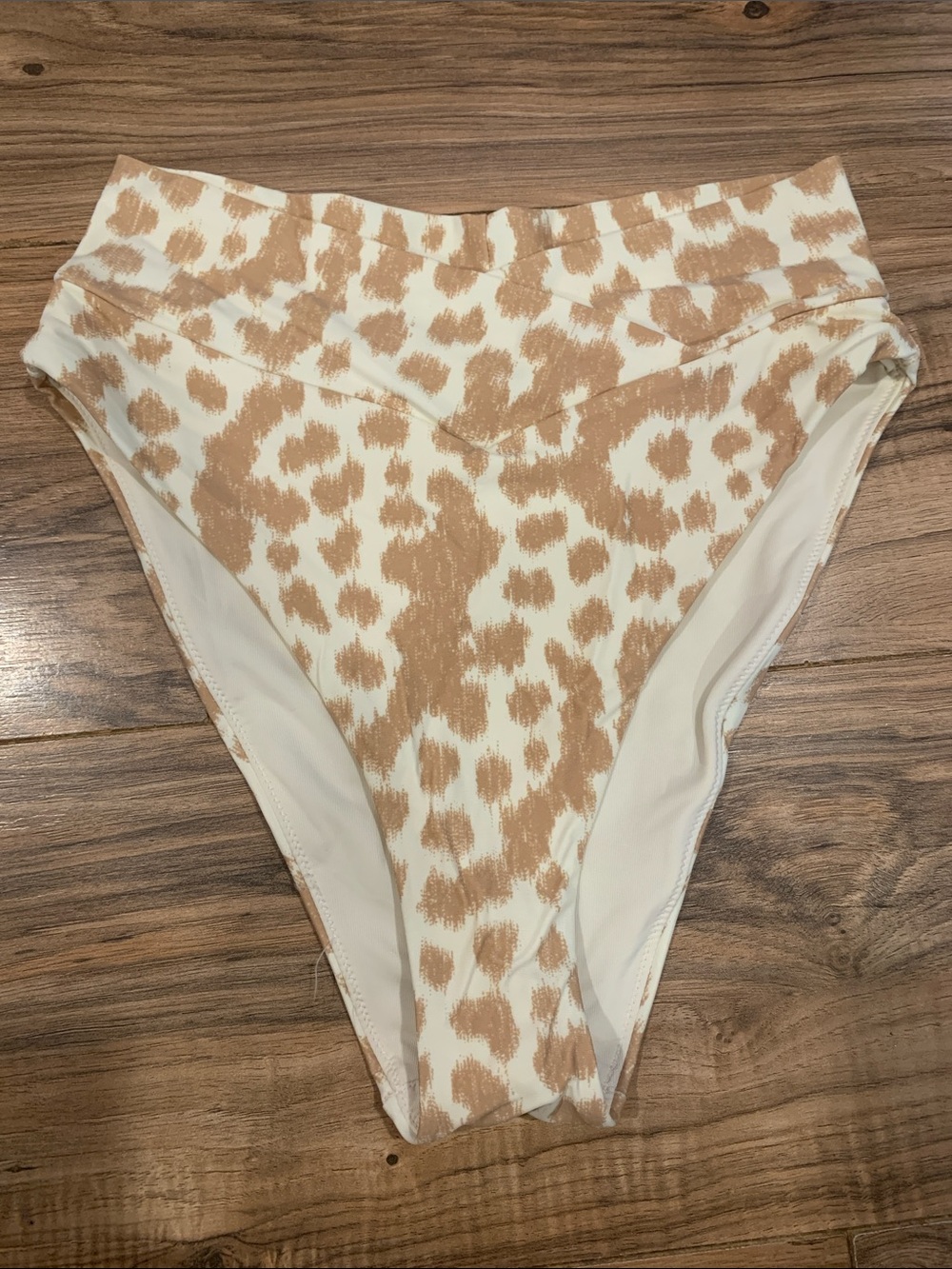 NWOT Women's Aerie High Waisted High Cut Cheeky Leopard Bikini Swimsuit Bottoms